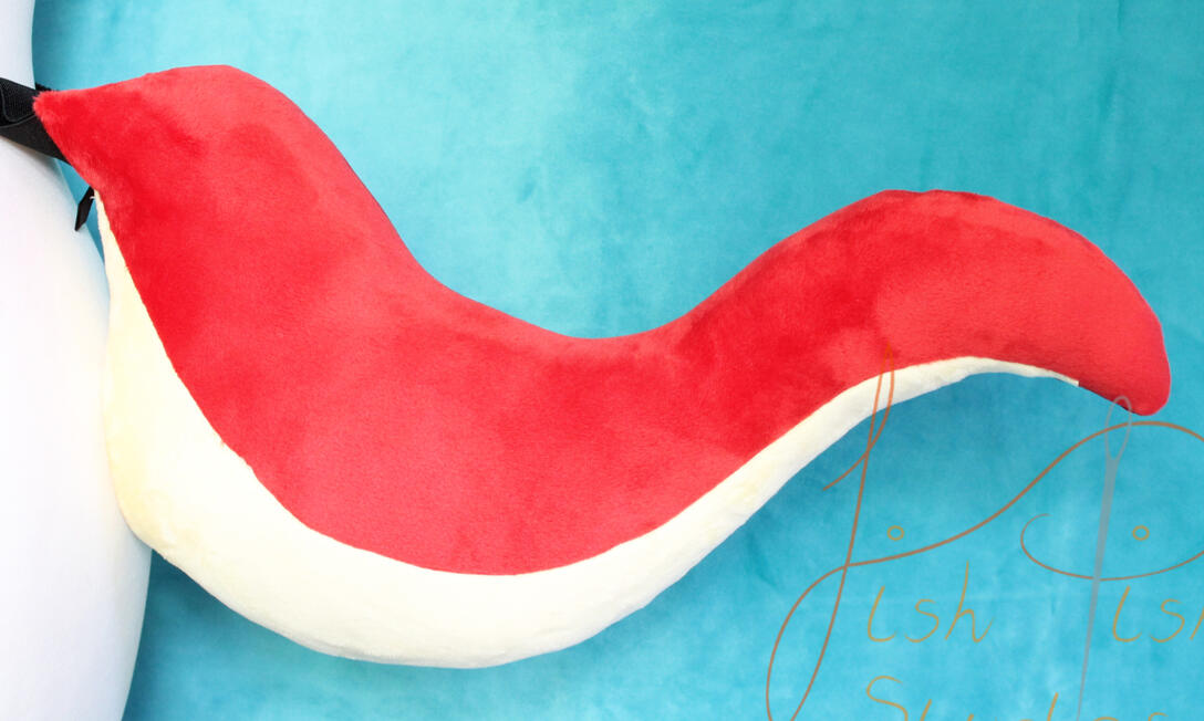 S Curve Tail Base for YCH Your character here (YCH) base design tail. An s curved shape with an underbelly option. make of soft plush fabric, it's great for therian, furry and larp cosplays and play wear. made by fishpish studios